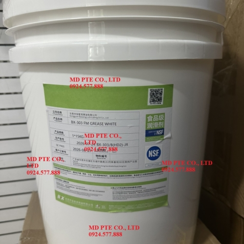 Mỡ trắng chịu nhiệt thực phẩm BX303 FM GREASE WHITE Mỡ trắng chịu nhiệt thực phẩm BX303 FM GREASE WHITE